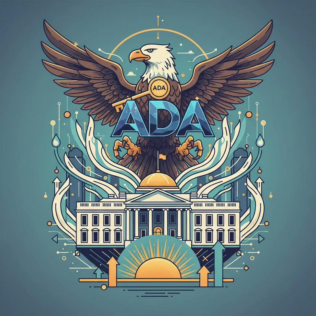 Cardano shines in this cyber-art vision of crypto dominance.